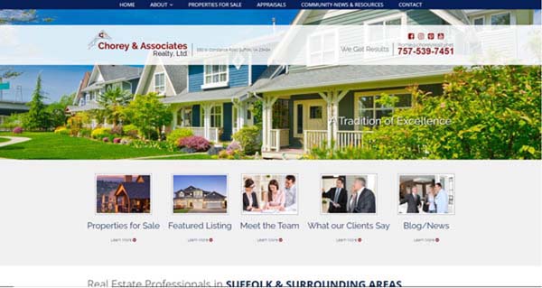 Web.com website examples.