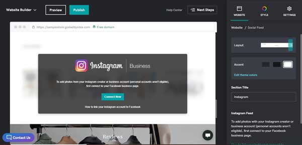 How to use the GoDaddy website builder.