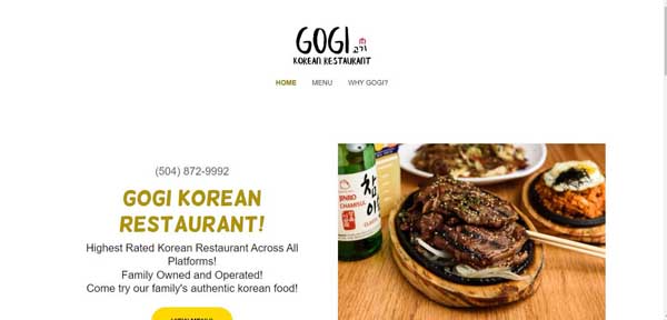 GoDaddy website examples.