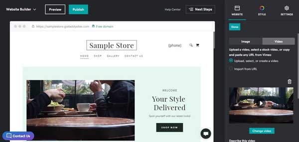 How to use the GoDaddy website builder.