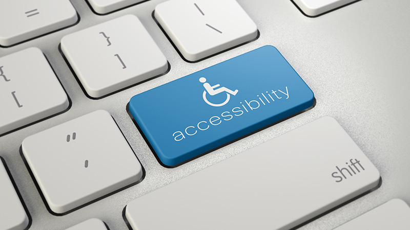 Accessibility keyboard button.