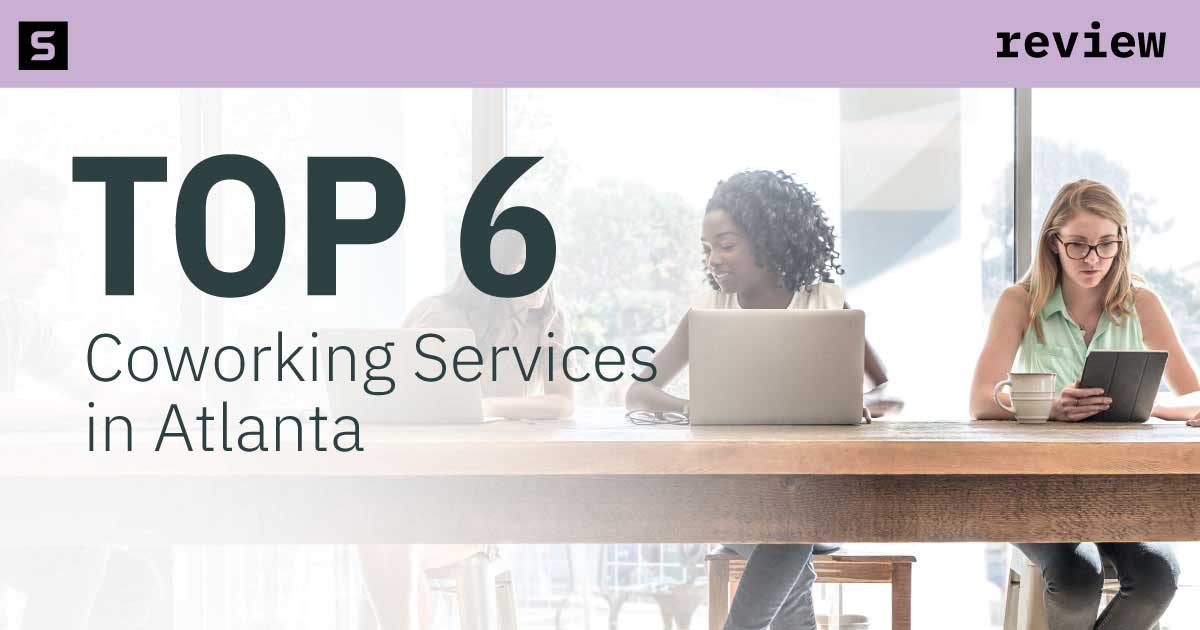 Woman working in a coworking workspace