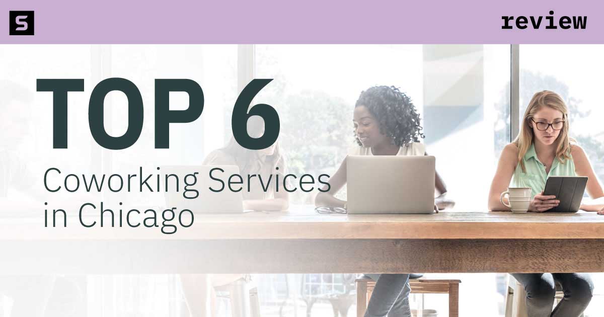 Woman working in a coworking workspace