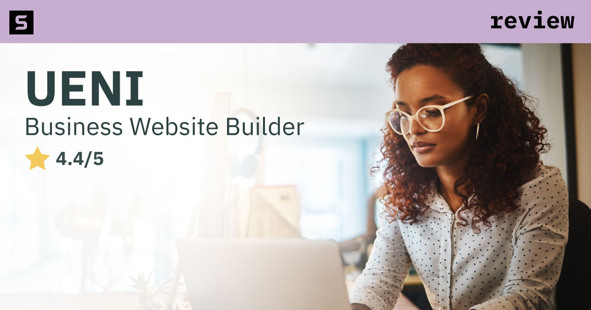 Person looking at UENI website on a laptop.