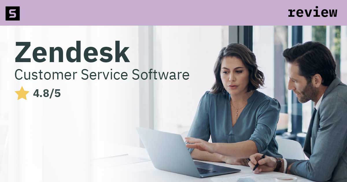 Woman reviewing Zendesk.