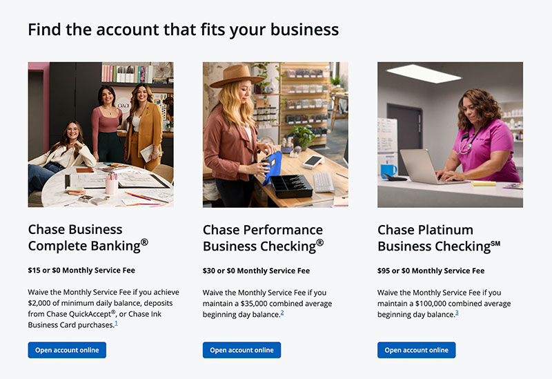 Chase bank pricing.