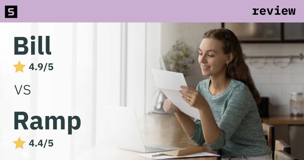 Woman comparing BILL versus Ramp ratings.