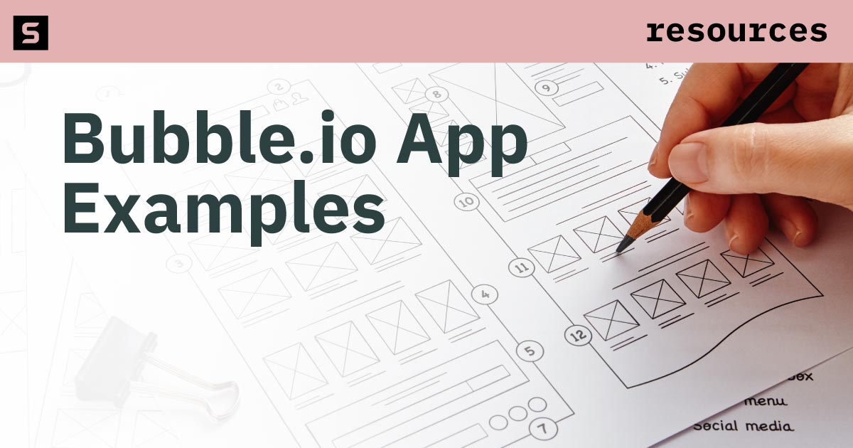 Sketched wireframes.