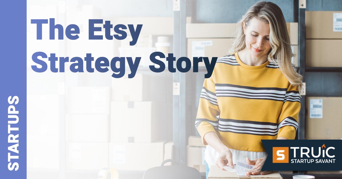 Woman working on her etsy packaging strategy.