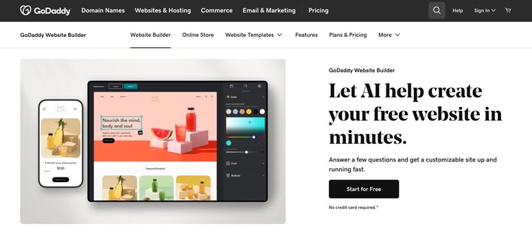 Image of the company homepage.