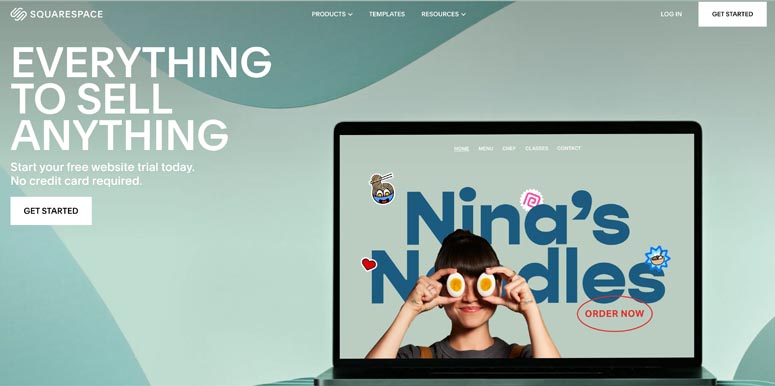 Image of the company homepage.