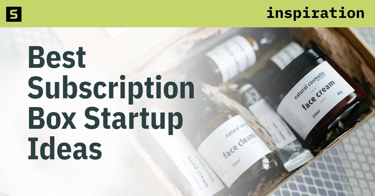 Overhead view of a subscription box.